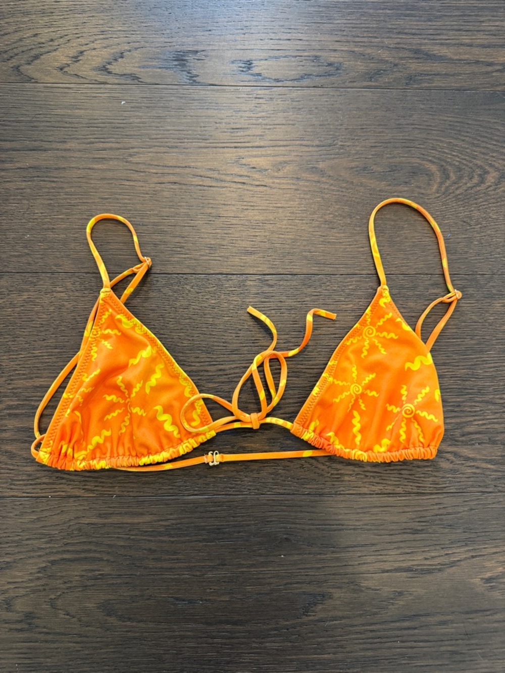 Heavy Manners Sunkist tie front bikini top